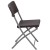 Flash Furniture 2-DAD-YCZ-61-GG 2 Pack Hercules Brown Rattan Plastic Folding Chair with Gray Frame addl-8