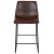 Flash Furniture 2-ET-ER18345-24-DB-GG Reagan 24" Dark Brown LeatherSoft Counter Height Bar Stool, Set of 2 addl-10