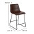 Flash Furniture 2-ET-ER18345-24-DB-GG Reagan 24" Dark Brown LeatherSoft Counter Height Bar Stool, Set of 2 addl-5