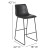 Flash Furniture 2-ET-ER18345-30-GY-GG Reagan 30" Dark Gray LeatherSoft Bar Height Bar Stool, Set of 2 addl-5