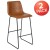 Flash Furniture 2-ET-ER18345-30-LB-GG Reagan 30" Light Brown LeatherSoft Bar Height Bar Stool, Set of 2 addl-2