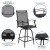 Flash Furniture 2-ET-SWVLPTO-30-BK-GG All-Weather Black Textilene Swivel Patio Stool with High Back & Armrests, Set of 2 addl-10