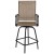 Flash Furniture 2-ET-SWVLPTO-30-GG All-Weather Brown Textilene Swivel Patio Stool with High Back & Armrests, Set of 2 addl-10