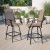 Flash Furniture 2-ET-SWVLPTO-30-GG All-Weather Brown Textilene Swivel Patio Stool with High Back & Armrests, Set of 2 addl-1