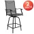 Flash Furniture 2-ET-SWVLPTO-30-GR-GG All-Weather Gray Textilene Swivel Patio Stool with High Back & Armrests, Set of 2  addl-2