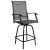 Flash Furniture 2-ET-SWVLPTO-30-GR-GG All-Weather Gray Textilene Swivel Patio Stool with High Back & Armrests, Set of 2  addl-8