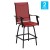 Flash Furniture 2-ET-SWVLPTO-30-RD-GG All-Weather Red Textilene Swivel Patio Stool with High Back & Armrests, Set of 2  addl-2