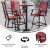 Flash Furniture 2-ET-SWVLPTO-30-RD-GG All-Weather Red Textilene Swivel Patio Stool with High Back & Armrests, Set of 2  addl-4