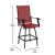 Flash Furniture 2-ET-SWVLPTO-30-RD-GG All-Weather Red Textilene Swivel Patio Stool with High Back & Armrests, Set of 2  addl-5
