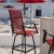 Flash Furniture 2-ET-SWVLPTO-30-RD-GG All-Weather Red Textilene Swivel Patio Stool with High Back & Armrests, Set of 2  addl-7