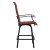 Flash Furniture 2-ET-SWVLPTO-30-RD-GG All-Weather Red Textilene Swivel Patio Stool with High Back & Armrests, Set of 2  addl-9