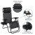 Flash Furniture 2-GM-103122SS-BK-GG Black Mesh Zero Gravity Adjustable Reclining Lounge Chair with Pillow and Cup Holder Tray, Set of 2 addl-4