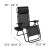 Flash Furniture 2-GM-103122SS-BK-GG Black Mesh Zero Gravity Adjustable Reclining Lounge Chair with Pillow and Cup Holder Tray, Set of 2 addl-5