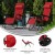 Flash Furniture 2-GM-103122SS-RD-GG Red Mesh Zero Gravity Adjustable Reclining Lounge Chair with Pillow and Cup Holder Tray, Set of 2 addl-4