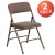 Flash Furniture 2-HA-MC309AF-BGE-GG Hercules Curved Triple Braced & Double Hinged Beige Fabric Metal Folding Chair, 2 Pack addl-2