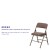 Flash Furniture HA-MC309AF-BGE-GG Hercules Curved Triple Braced & Double Hinged Beige Fabric Metal Folding Chair addl-3