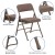 Flash Furniture 2-HA-MC309AF-BGE-GG Hercules Curved Triple Braced & Double Hinged Beige Fabric Metal Folding Chair, 2 Pack addl-5