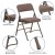 Flash Furniture HA-MC309AF-BGE-GG Hercules Curved Triple Braced & Double Hinged Beige Fabric Metal Folding Chair addl-4