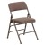 Flash Furniture HA-MC309AF-BGE-GG Hercules Curved Triple Braced & Double Hinged Beige Fabric Metal Folding Chair addl-8