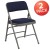 Flash Furniture 2-HA-MC309AF-NVY-GG Hercules Curved Triple Braced & Double Hinged Navy Fabric Metal Folding Chair, 2 Pack  addl-2