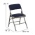 Flash Furniture 2-HA-MC309AF-NVY-GG Hercules Curved Triple Braced & Double Hinged Navy Fabric Metal Folding Chair, 2 Pack  addl-6