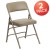 Flash Furniture 2-HA-MC309AV-BGE-GG Hercules Curved Triple Braced & Double Hinged Beige Vinyl Metal Folding Chair, 2 Pack  addl-2