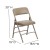 Flash Furniture 2-HA-MC309AV-BGE-GG Hercules Curved Triple Braced & Double Hinged Beige Vinyl Metal Folding Chair, 2 Pack  addl-6