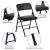 Flash Furniture 2-HA-MC309AV-BK-GG Hercules Black Metal Folding Chair with Padded Seat, Set of 2  addl-11