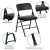 Flash Furniture HA-MC309AV-BK-GG Hercules Black Metal Folding Chair with Padded Seat addl-10