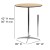 Flash Furniture XA-30-COTA-GG 30" Round Wood Cocktail Table with 30" and 42" Columns addl-1
