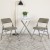 Flash Furniture HA-MC309AV-GY-GG Hercules Curved Triple Braced & Double Hinged Gray Vinyl Metal Folding Chair addl-1