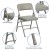 Flash Furniture 2-HA-MC309AV-GY-GG Hercules Curved Triple Braced & Double Hinged Gray Vinyl Metal Folding Chair, 2 Pack addl-5