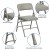 Flash Furniture HA-MC309AV-GY-GG Hercules Curved Triple Braced & Double Hinged Gray Vinyl Metal Folding Chair addl-4