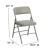 Flash Furniture 2-HA-MC309AV-GY-GG Hercules Curved Triple Braced & Double Hinged Gray Vinyl Metal Folding Chair, 2 Pack addl-6