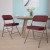 Flash Furniture 2-HA-MC320AF-BG-GG Hercules Premium Curved Triple Braced & Double Hinged Burgundy Fabric Metal Folding Chair, 2 Pack  addl-1
