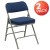 Flash Furniture 2-HA-MC320AF-NVY-GG Hercules Premium Curved Triple Braced & Double Hinged Navy Fabric Metal Folding Chair, 2 Pack  addl-2