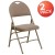 Flash Furniture 2-HA-MC705AF-3-BGE-GG Hercules Ultra-Premium Triple Braced Beige Fabric Metal Folding Chair with Handle, 2 Pack addl-2