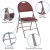 Flash Furniture 2-HA-MC705AF-3-BY-GG Hercules Ultra-Premium Triple Braced Burgundy Fabric Metal Folding Chair with Handle, 2 Pack  addl-4