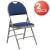 Flash Furniture 2-HA-MC705AF-3-NVY-GG Hercules Ultra-Premium Triple Braced Navy Fabric Metal Folding Chair with Handle, 2 Pack  addl-2
