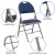 Flash Furniture 2-HA-MC705AF-3-NVY-GG Hercules Ultra-Premium Triple Braced Navy Fabric Metal Folding Chair with Handle, 2 Pack  addl-4