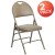 Flash Furniture 2-HA-MC705AV-3-BGE-GG Hercules Ultra-Premium Triple Braced Beige Vinyl Metal Folding Chair with Handle, 2 Pack  addl-2