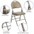 Flash Furniture 2-HA-MC705AV-3-BGE-GG Hercules Ultra-Premium Triple Braced Beige Vinyl Metal Folding Chair with Handle, 2 Pack  addl-4
