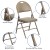 Flash Furniture HA-MC705AV-3-BGE-GG Hercules Ultra-Premium Triple Braced Beige Vinyl Metal Folding Chair with Handle addl-3