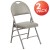 Flash Furniture 2-HA-MC705AV-3-GY-GG Hercules Ultra-Premium Triple Braced Gray Vinyl Metal Folding Chair with Handle, 2 Pack  addl-2