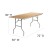 Flash Furniture XA-3072-BIRCH-M-GG 30" x 72" Rectangular Heavy Duty Birchwood Folding Banquet Table with Metal Edges addl-1