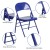 Flash Furniture 2-HF3-BLUE-GG Hercules Colorburst Cobalt Blue Triple Braced & Double Hinged Metal Folding Chair, 2 Pack  addl-5