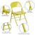 Flash Furniture HF3-CITRON-GG Hercules Colorburst Twisted Citron Triple Braced & Double Hinged Metal Folding Chair addl-3