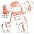Flash Furniture 2-HF3-CORAL-GG Hercules Colorburst Sedona Coral Triple Braced & Double Hinged Metal Folding Chair, 2 Pack addl-4