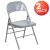 Flash Furniture 2-HF3-MC-309AS-GY-GG Hercules Triple Braced & Double Hinged Gray Metal Folding Chair, 2 Pack addl-2