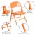 Flash Furniture 2-HF3-ORANGE-GG Hercules Colorburst Orange Marmalade Triple Braced & Double Hinged Metal Folding Chair, 2 Pack addl-4